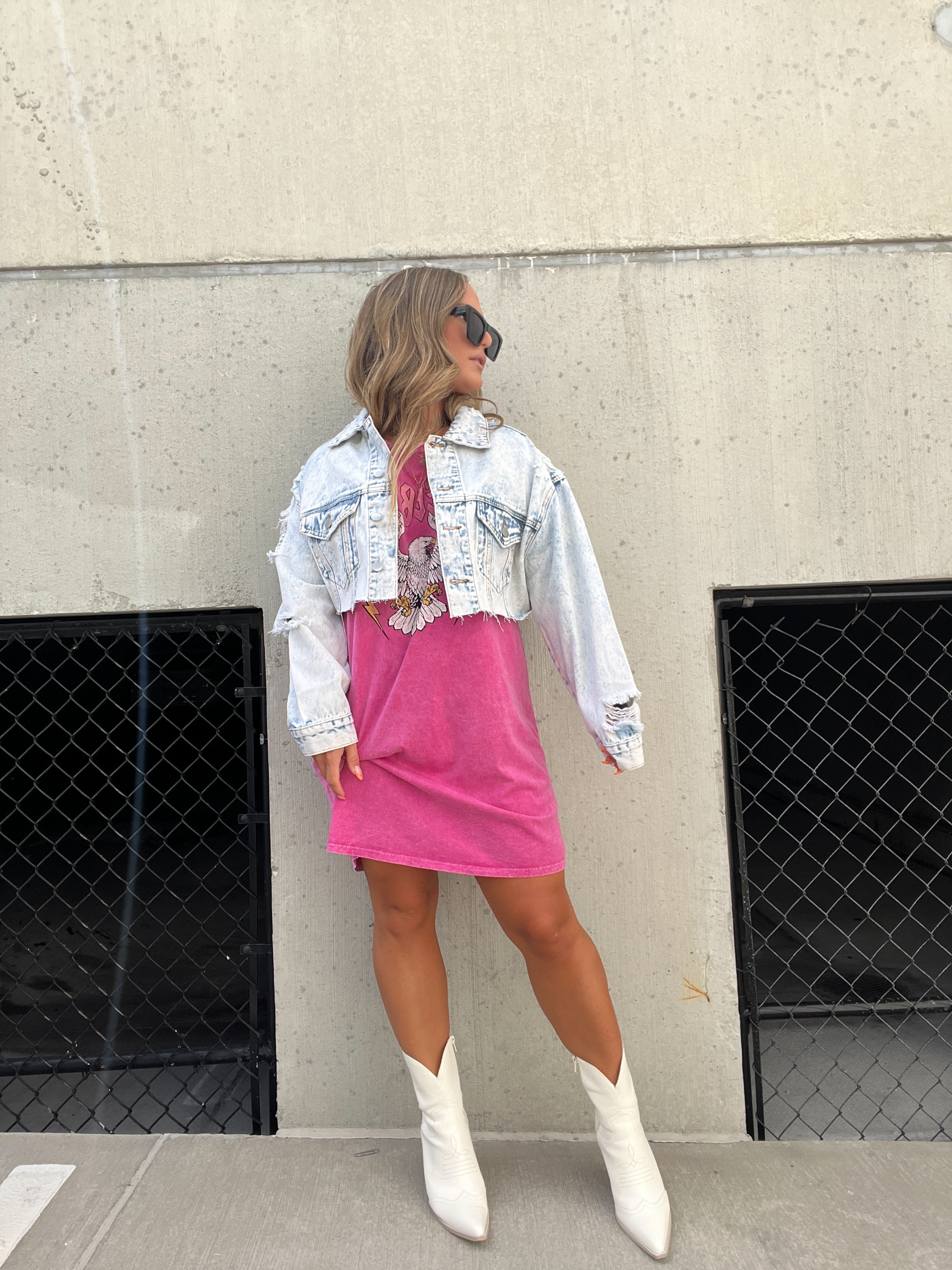 Mineral Magenta Free Bird Dress