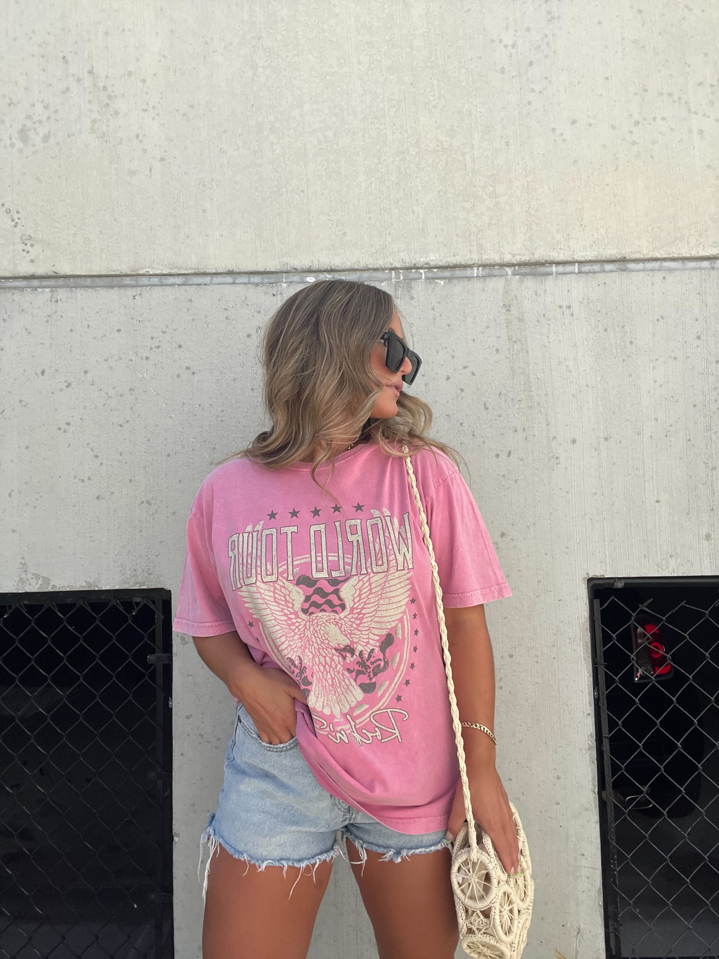 Rock N Roll Tee Washed Pink