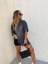 Load image into Gallery viewer, DISTRESSED FREE SPIRIT TEE CHARCOAL
