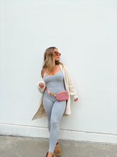 Load image into Gallery viewer, NEVER ON TIME JUMPSUIT HEATHER GREY
