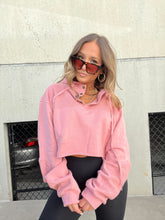 Load image into Gallery viewer, PINK INTO YOU CROPPED HOODIE

