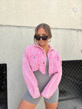 Load image into Gallery viewer, AUDREY CROPPED CORD JACKET PINK
