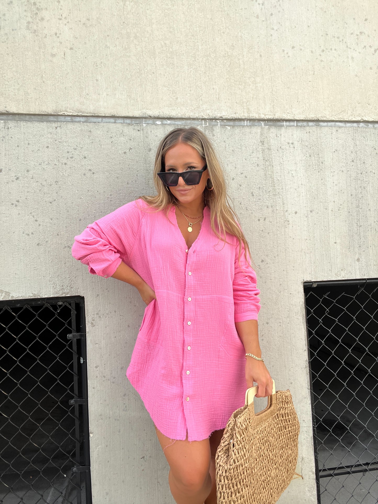 LOST IN PARADISE TUNIC PINK