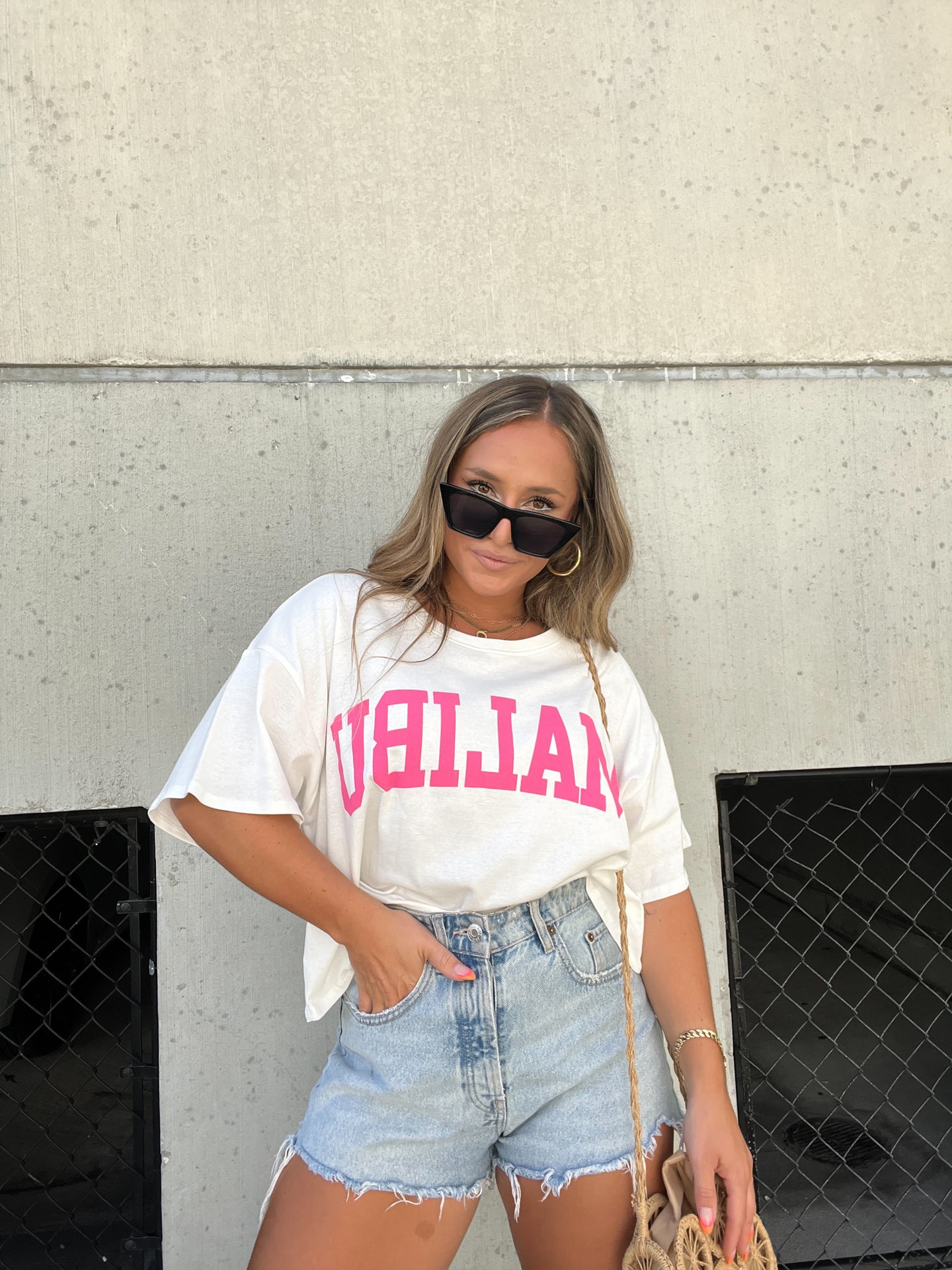 Pink Malibu Oversized Tee