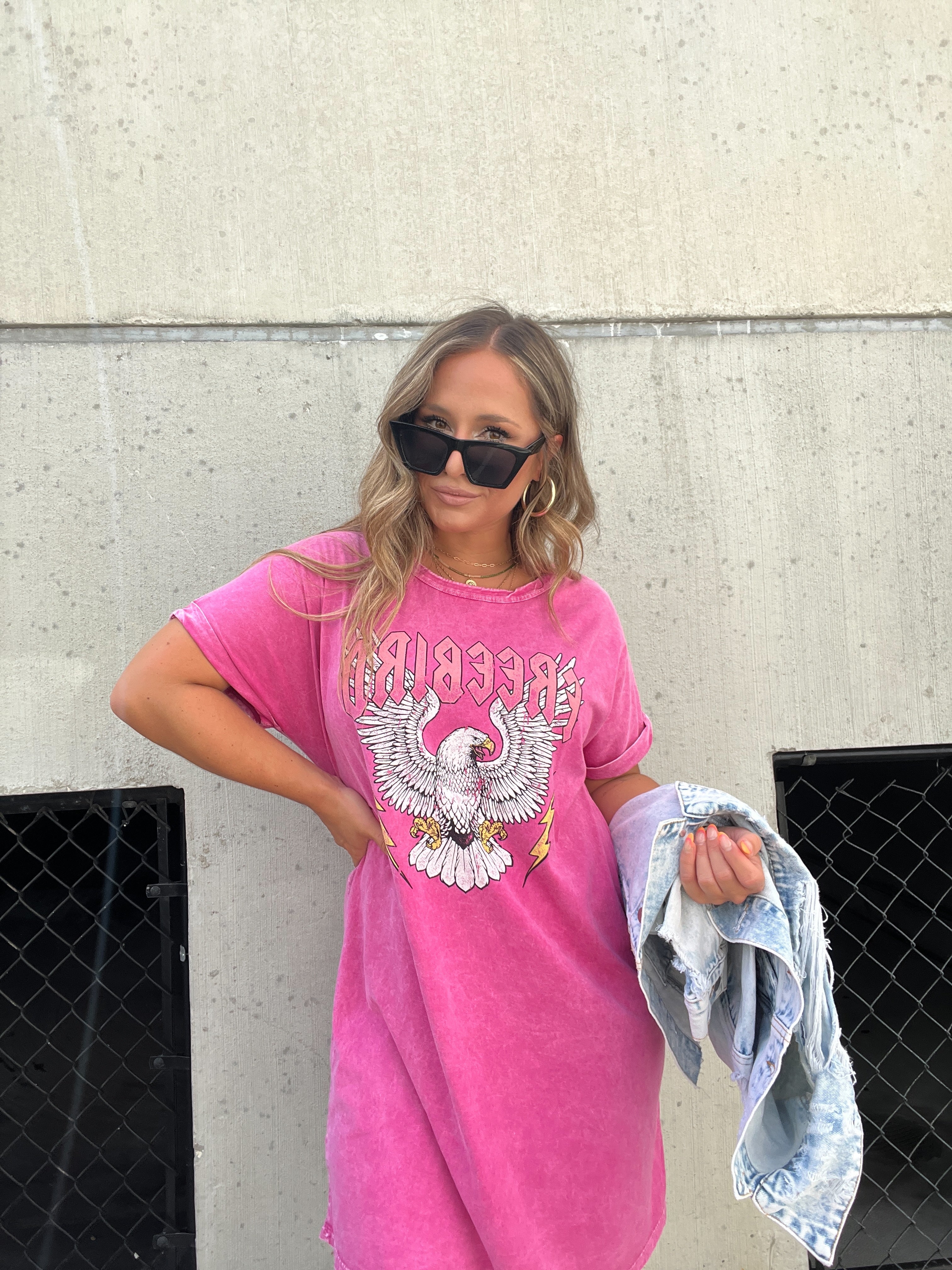 Mineral Magenta Free Bird Dress