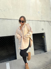 Load image into Gallery viewer, AEMI MIXED MEDIA HOODIE OATMEAL
