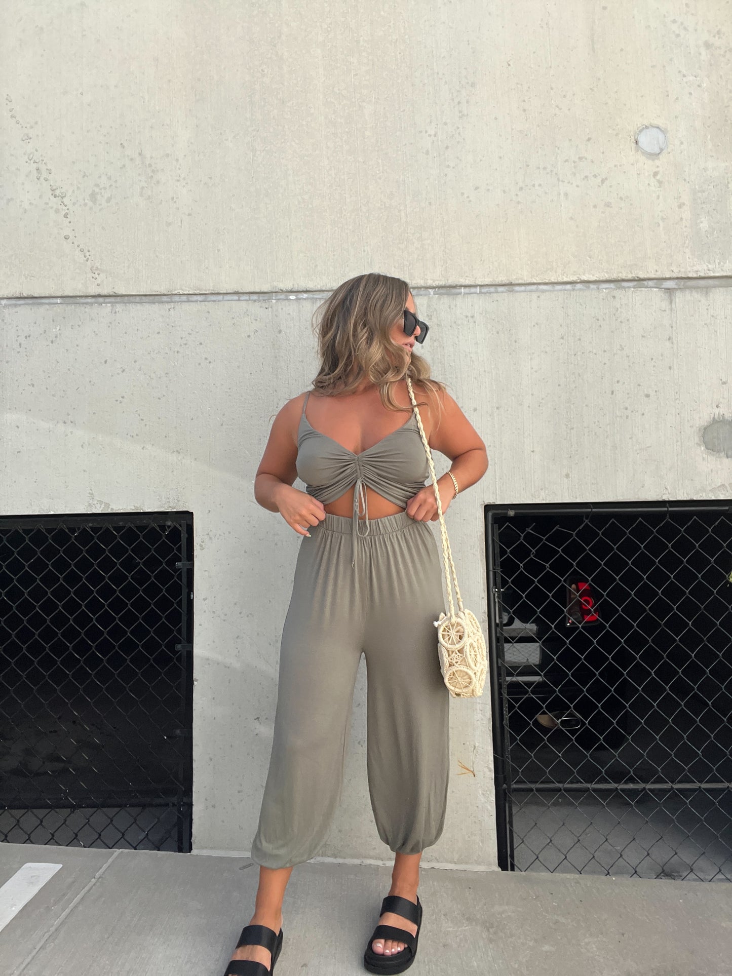 OLIVE GENIE IN A BOTTLE JUMPSUIT
