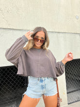 Load image into Gallery viewer, SYDNI OVERSIZED TOP DEEP CHARCOAL
