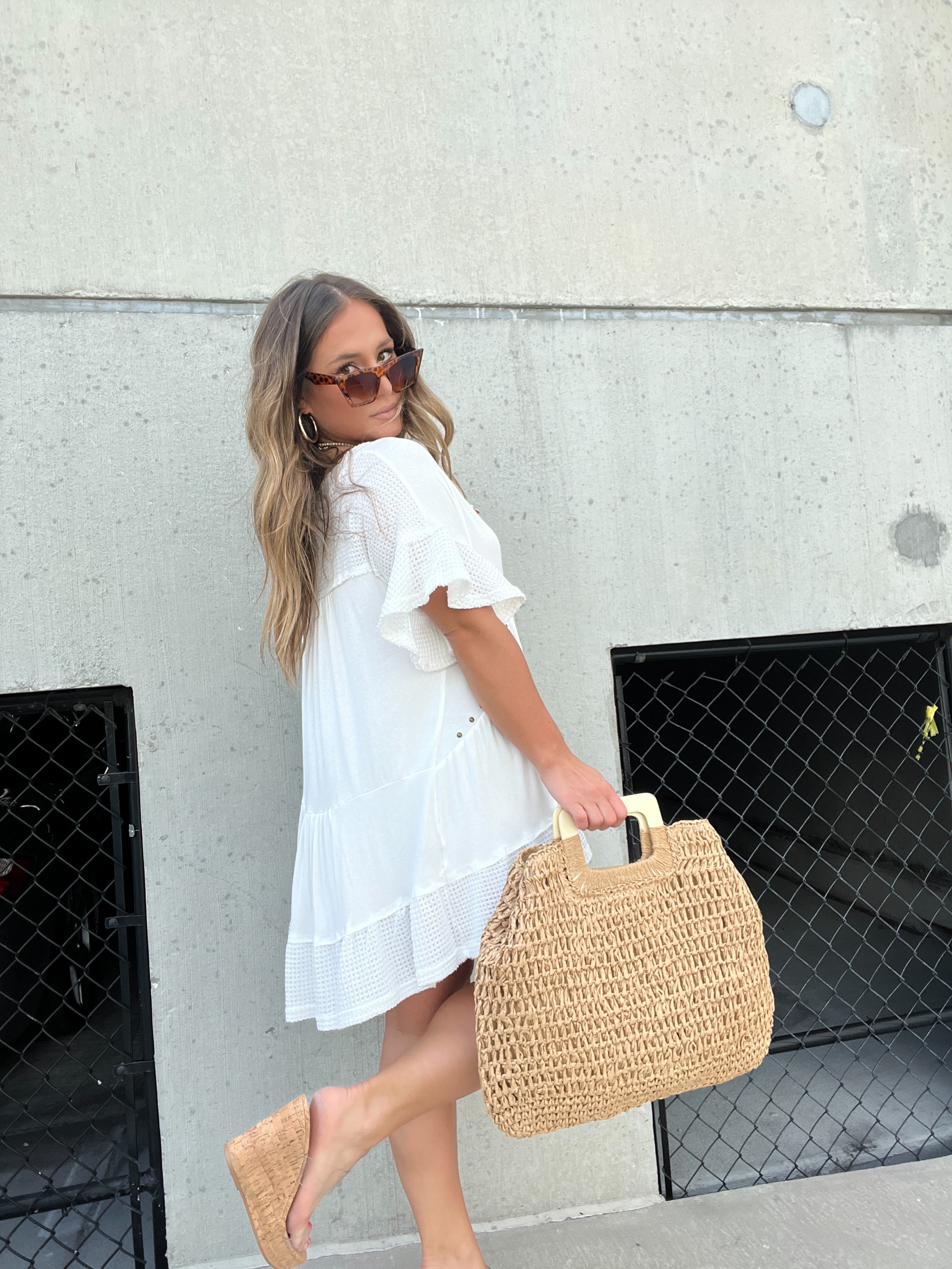Tulum Nights Straw Bag Khaki