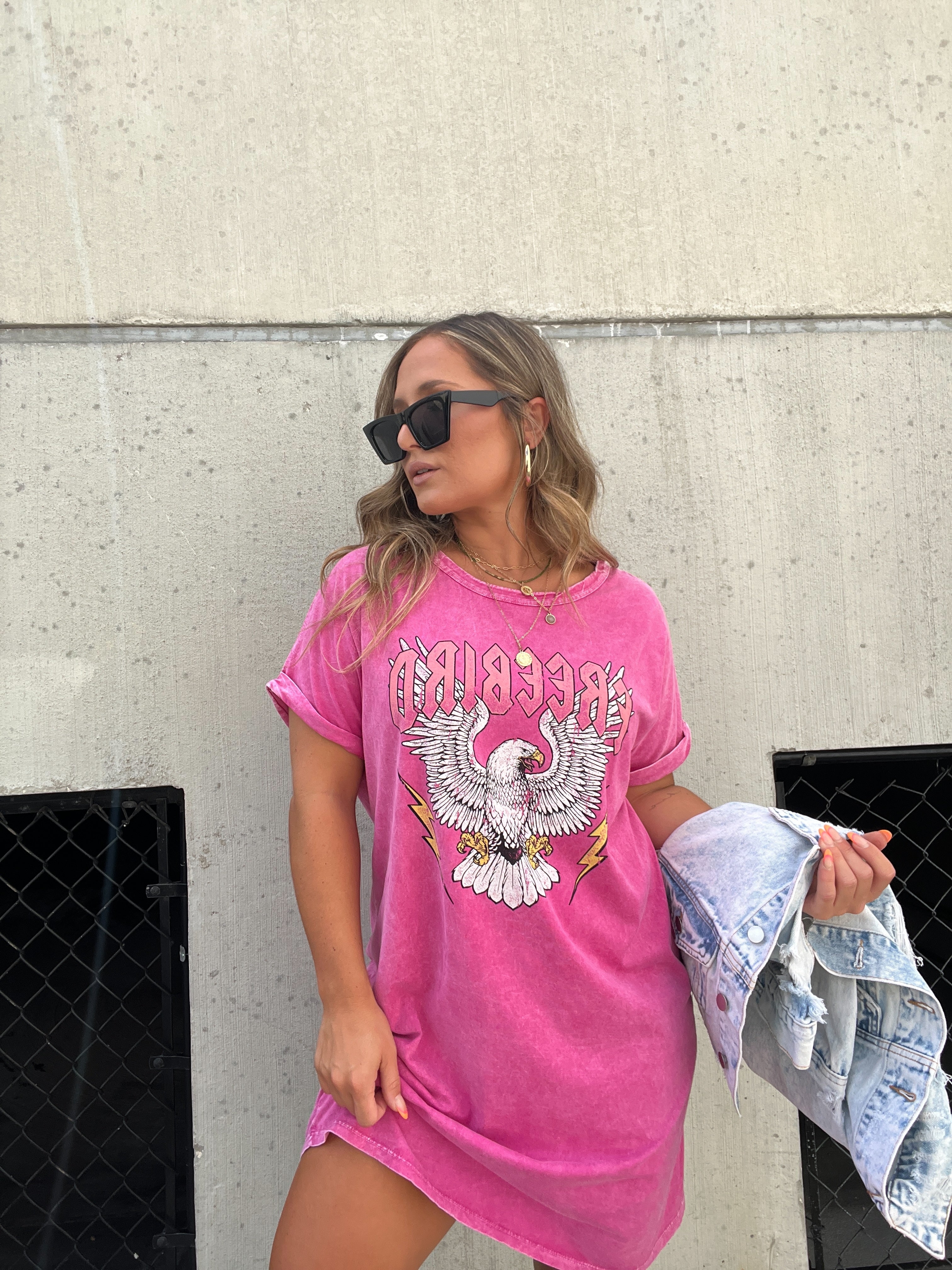 Mineral Magenta Free Bird Dress