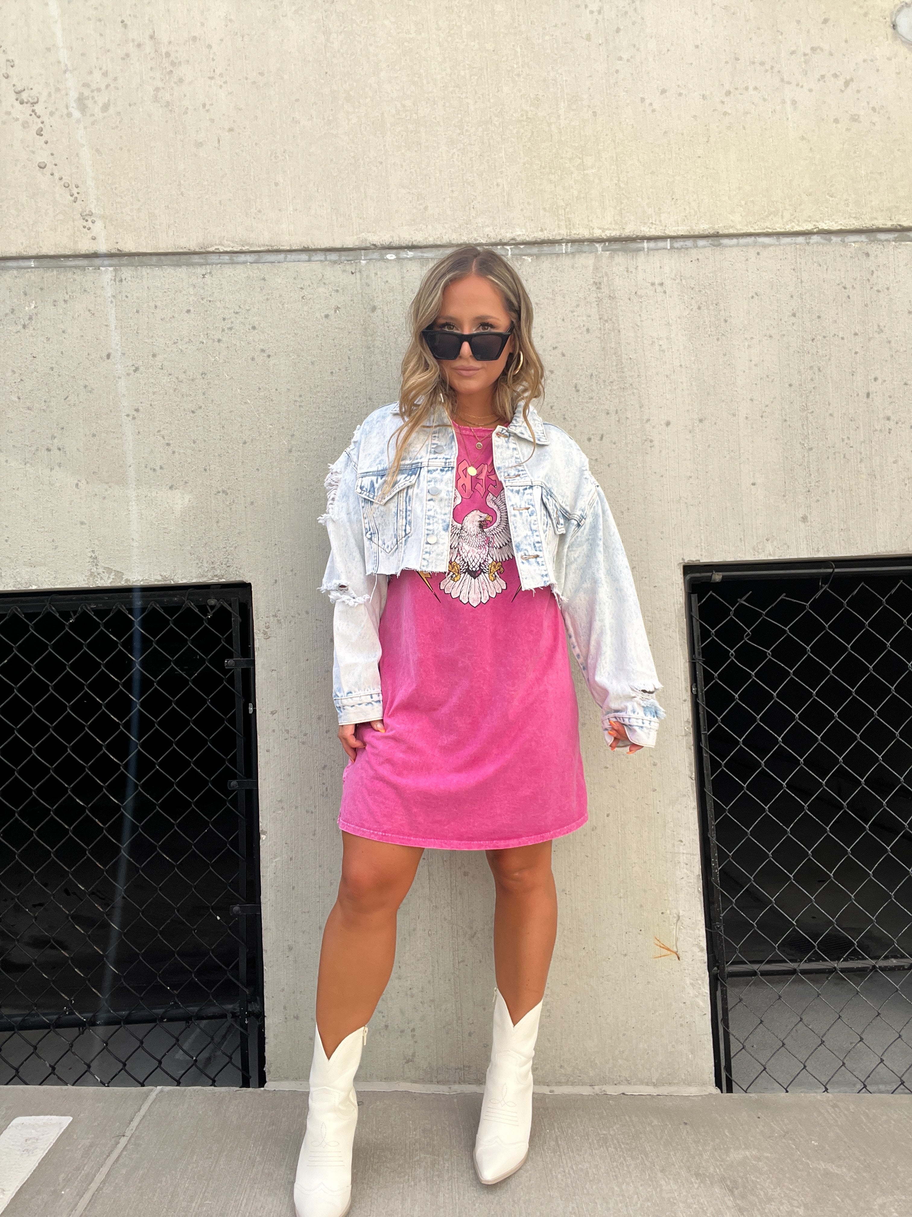 Mineral Magenta Free Bird Dress