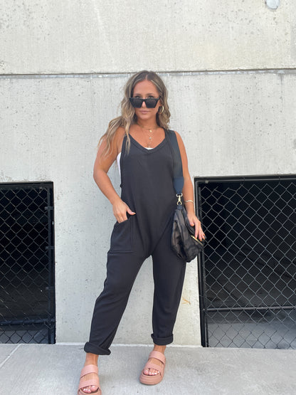 Black Relaxed Fit Jumpsuit