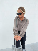 Load image into Gallery viewer, INTO YOU CROPPED HOODIE GREY
