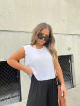 Load image into Gallery viewer, GIRLY POP CROP TOP WHITE
