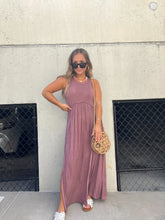 Load image into Gallery viewer, ROMANTIC PLANS MAXI DRESS PLUM
