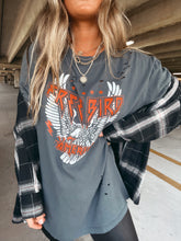 Load image into Gallery viewer, EYES ON ME FREE BIRD TEE CHARCOAL
