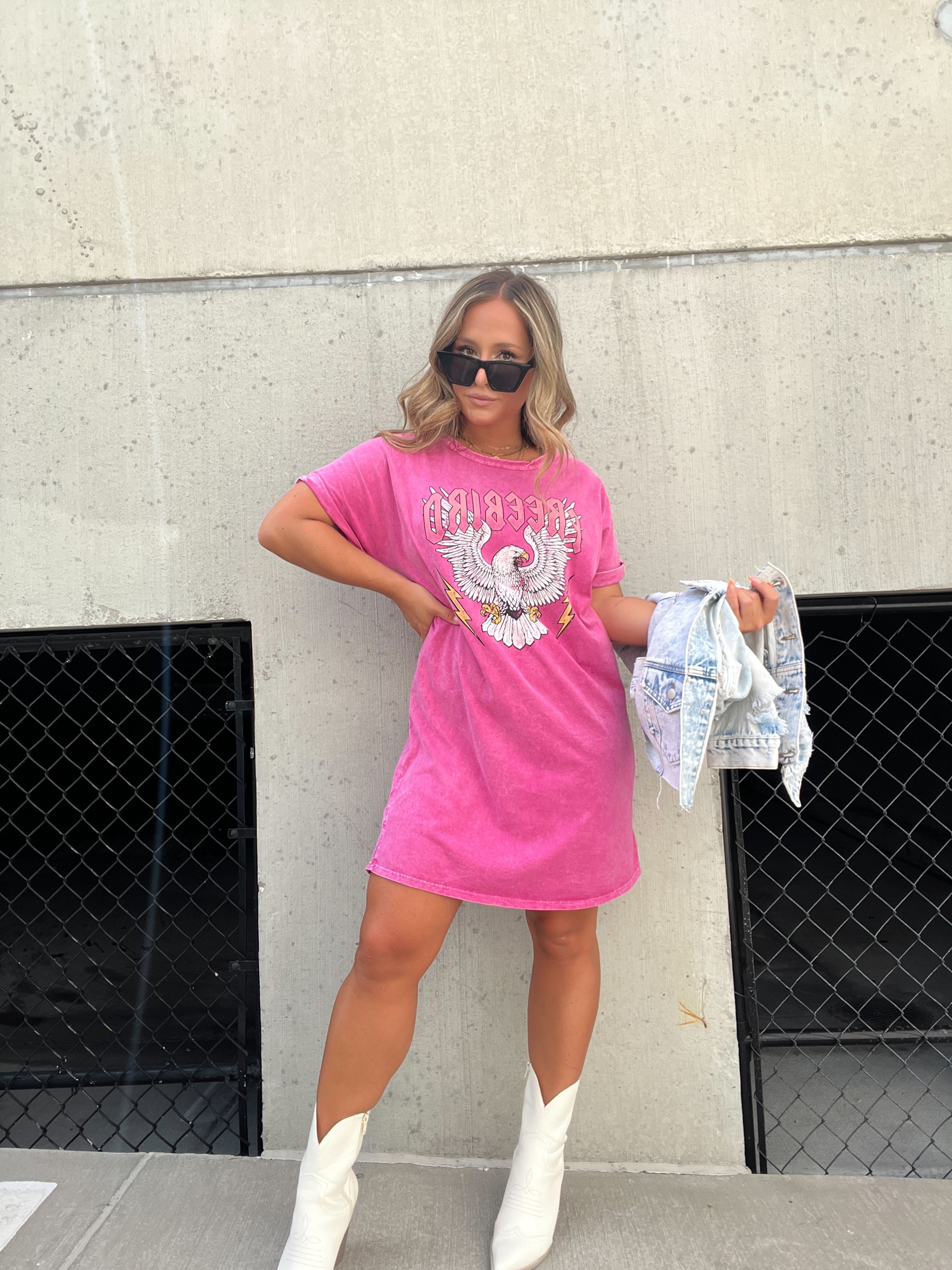Mineral Magenta Free Bird Dress