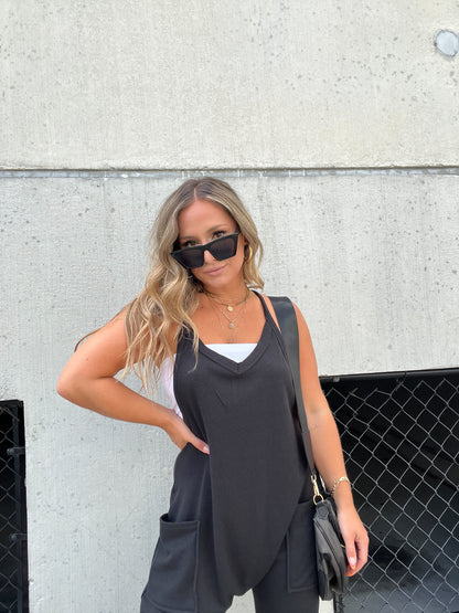 Black Relaxed Fit Jumpsuit