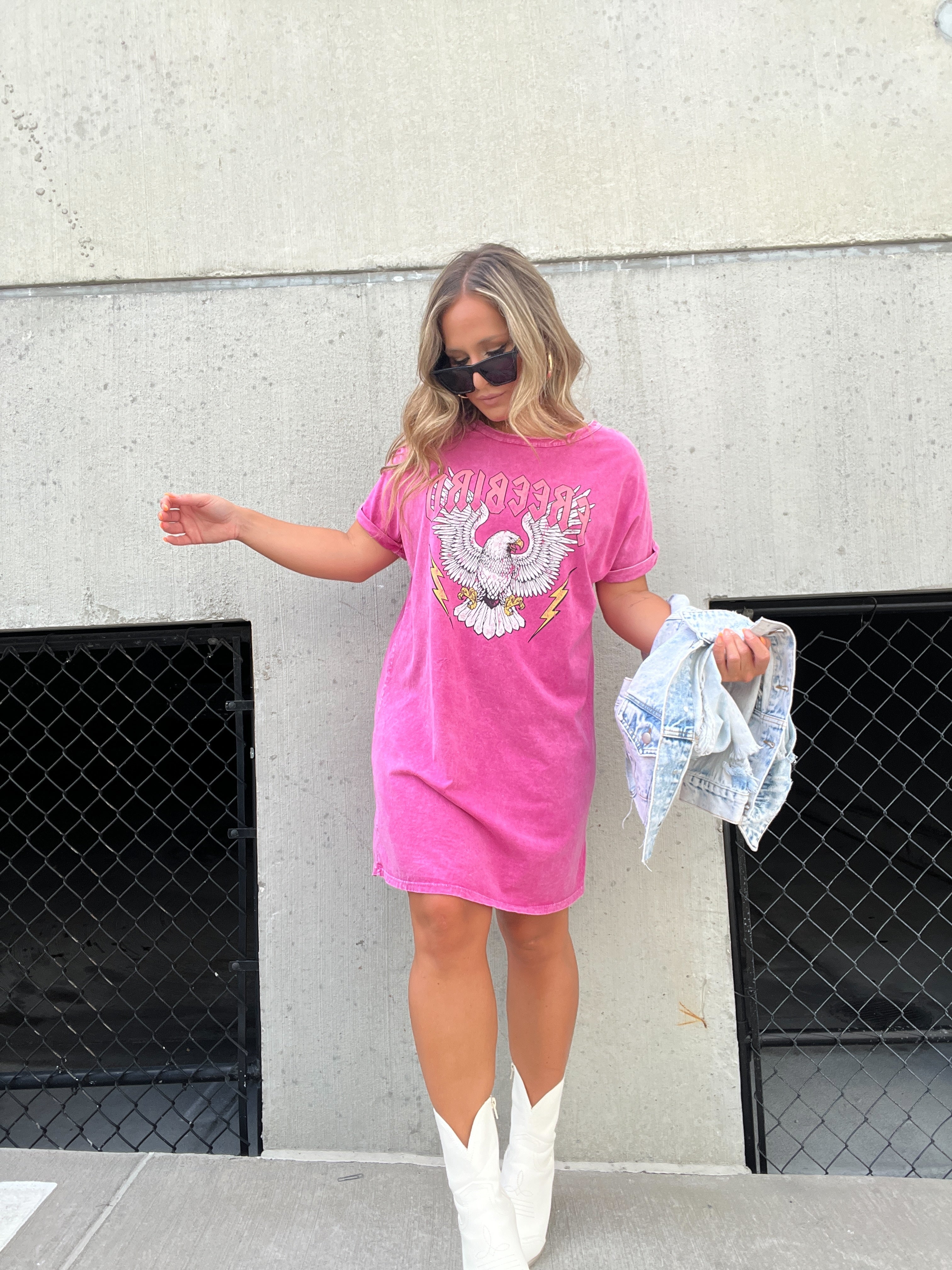 Mineral Magenta Free Bird Dress