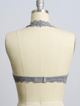 Load image into Gallery viewer, LACE HALTER BRALETTE GREY
