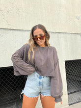 Load image into Gallery viewer, SYDNI OVERSIZED TOP DEEP CHARCOAL
