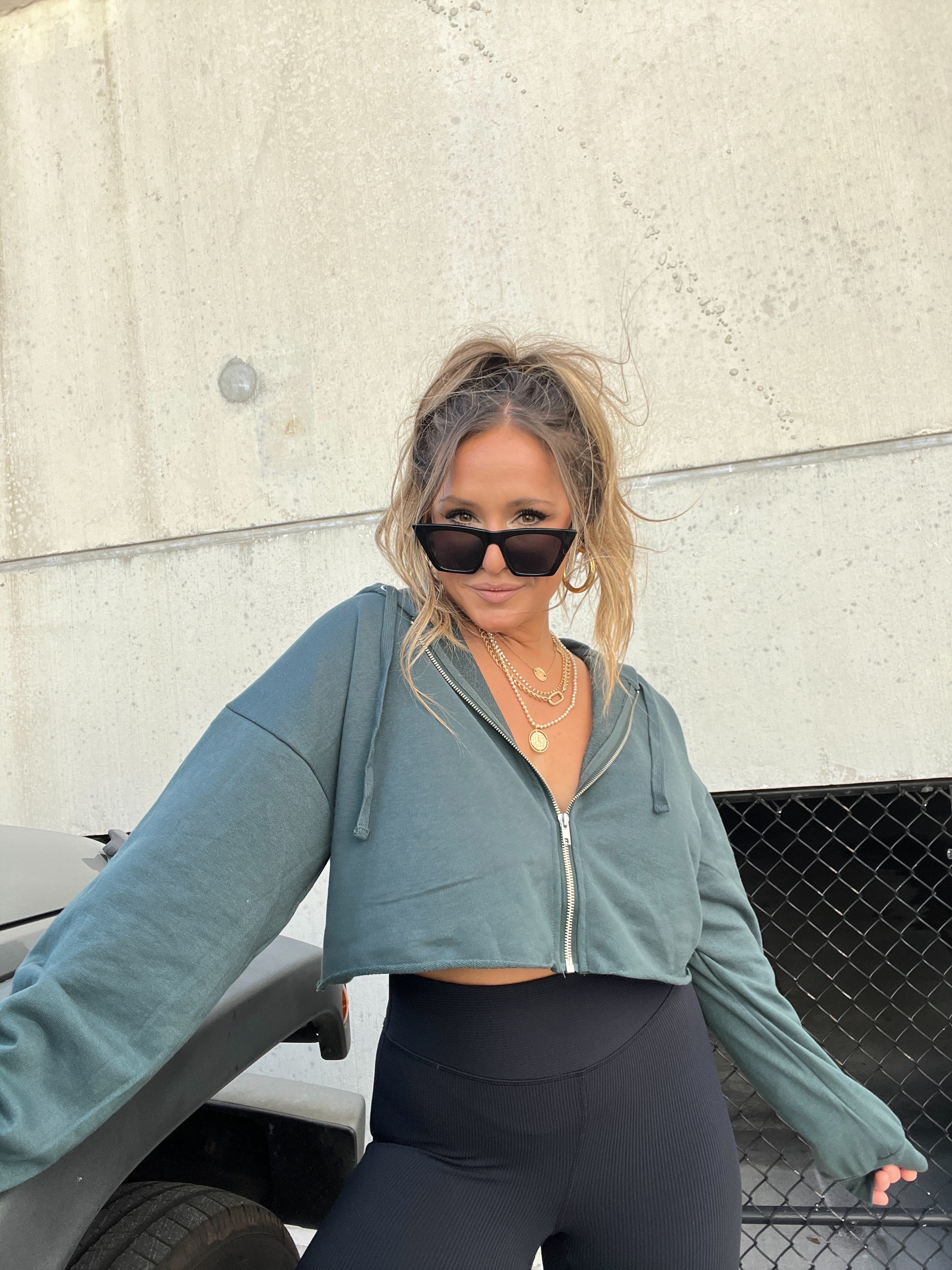 Sunday Funday Hoodie Sea Green
