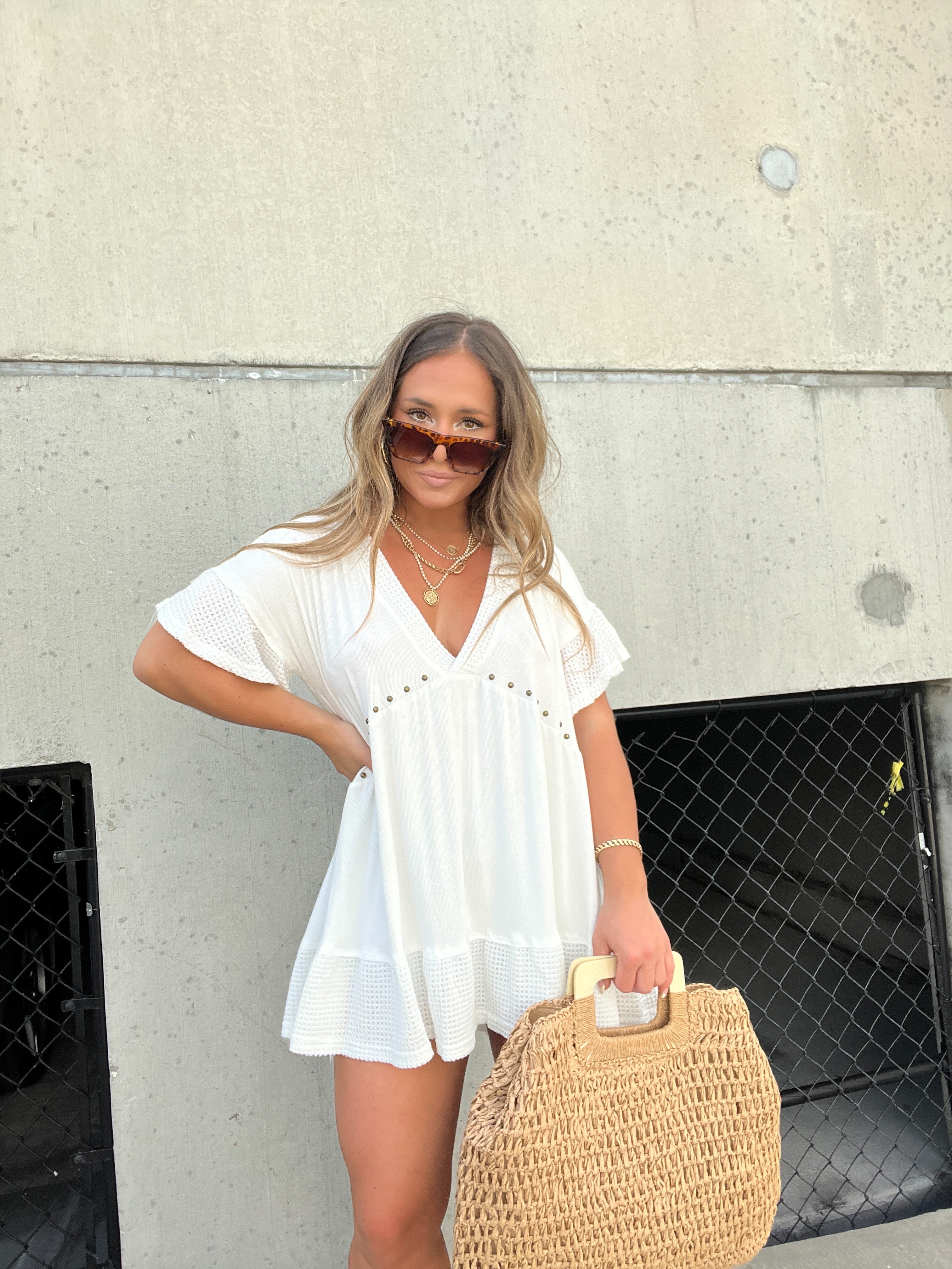 Tulum Nights Straw Bag Khaki