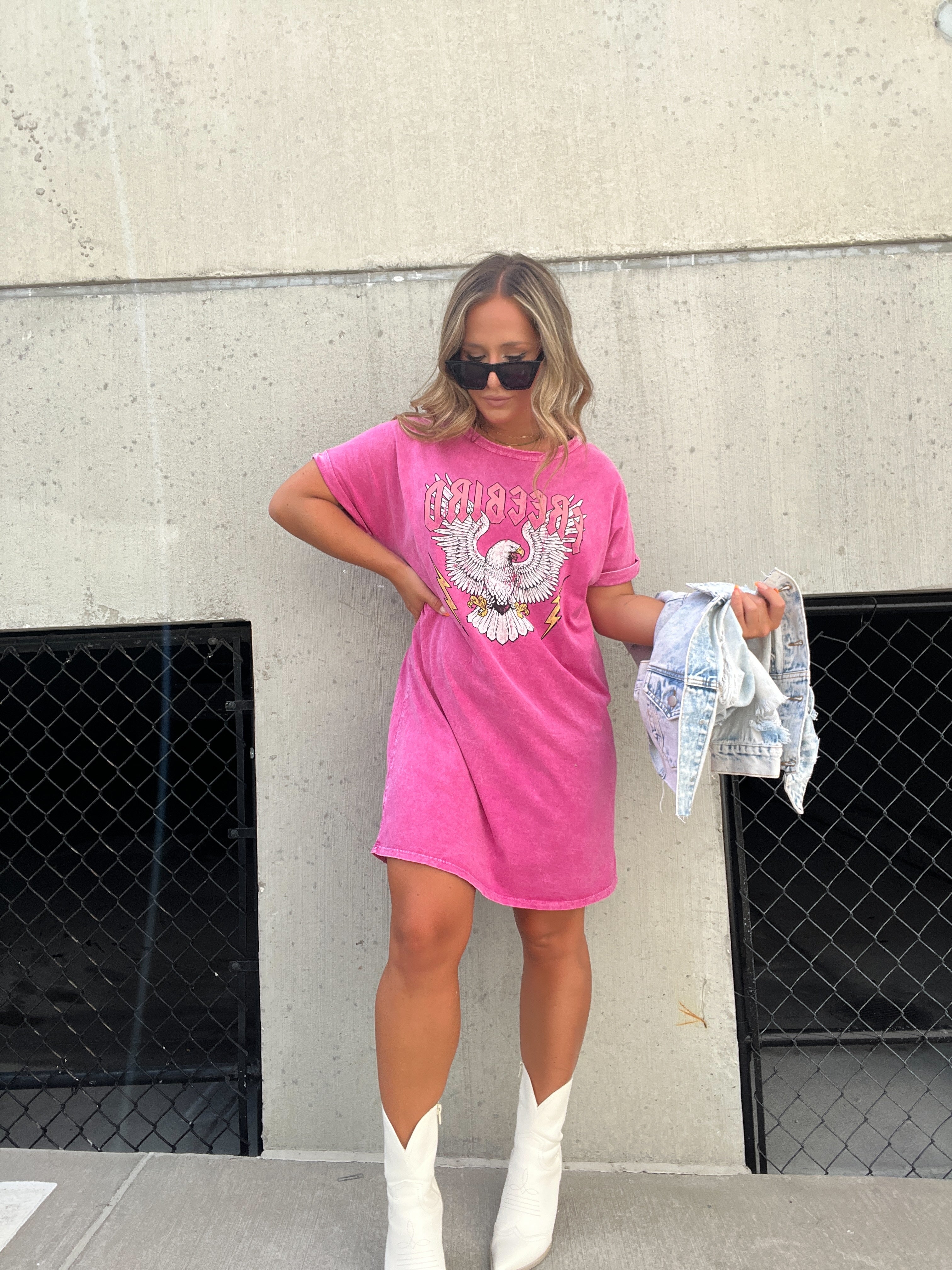 Mineral Magenta Free Bird Dress