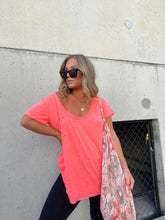 Load image into Gallery viewer, LEFT OUT SLUB TEE NEON PINK
