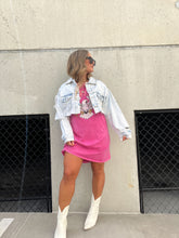 Load image into Gallery viewer, Floral Fields Denim Jacket
