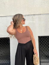 Load image into Gallery viewer, NOT YOUR BASIC FAUX CORSET TANK TOFFEE
