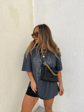 Load image into Gallery viewer, DISTRESSED FREE SPIRIT TEE CHARCOAL
