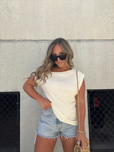 Load image into Gallery viewer, HAPPINESS OFF THE SHOULDER TOP CREAM
