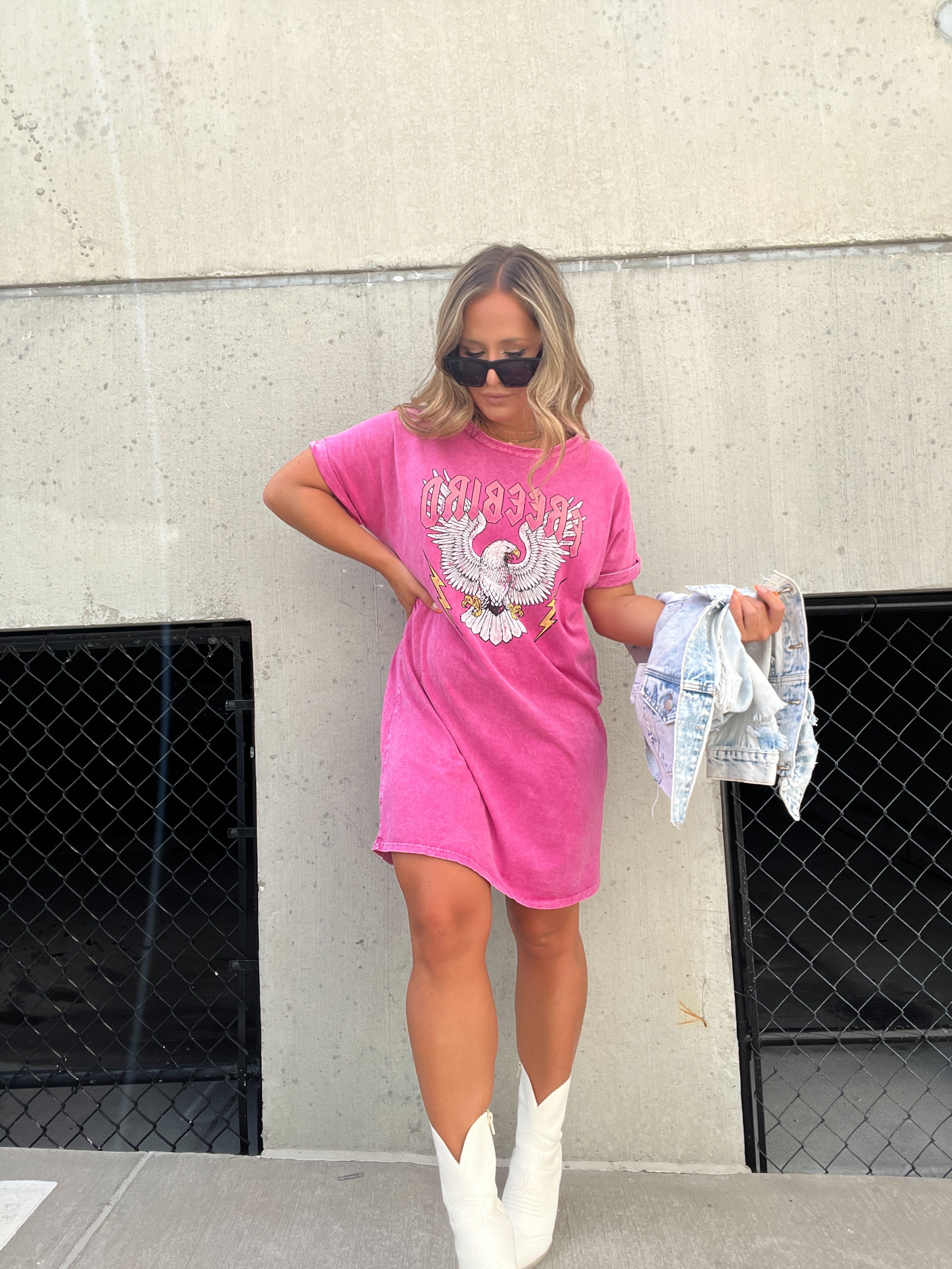 Mineral Magenta Free Bird Dress