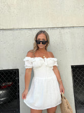 Load image into Gallery viewer, READY FOR YOU EYELASH DRESS WHITE
