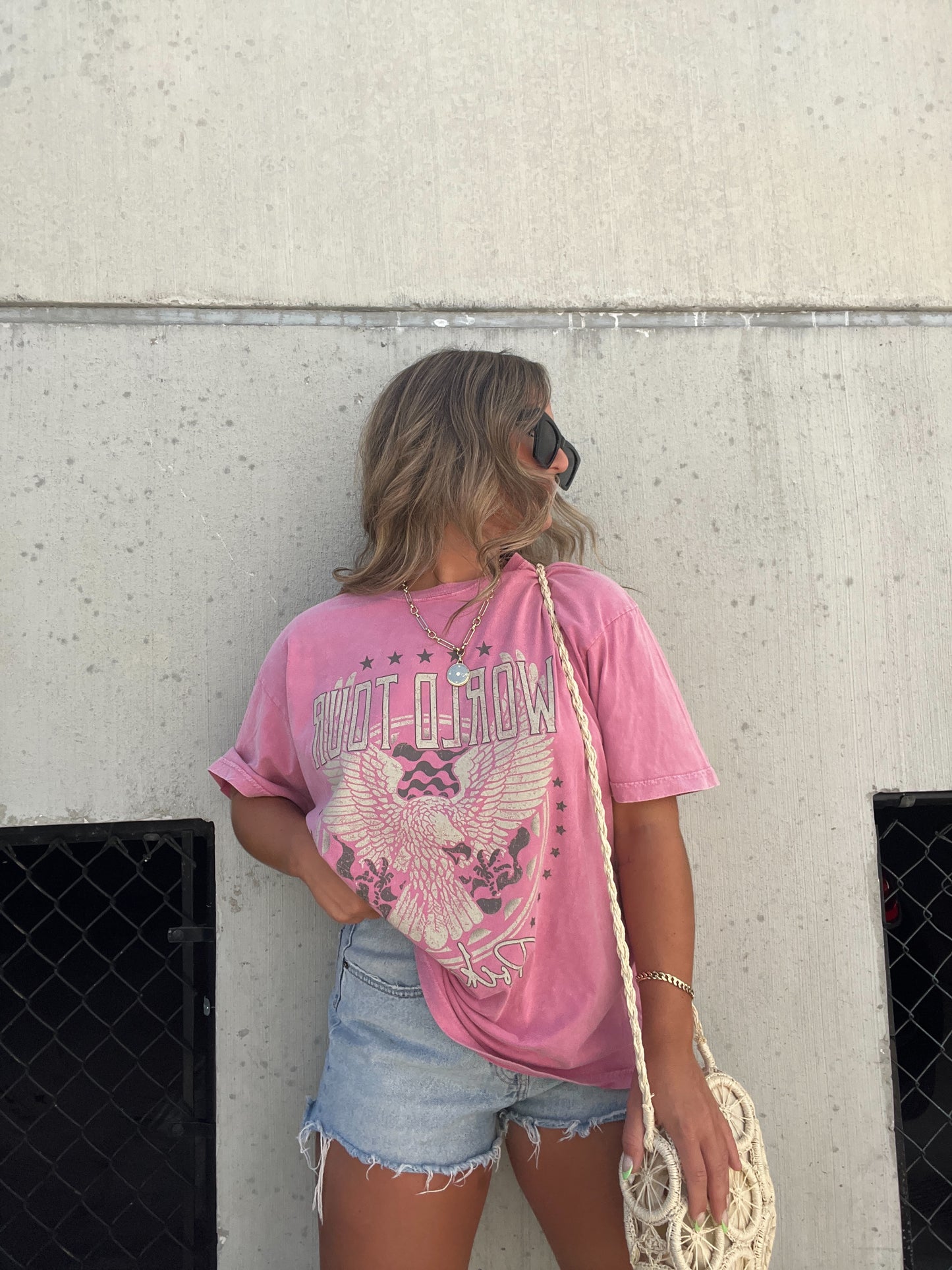 Rock N Roll Tee Washed Pink