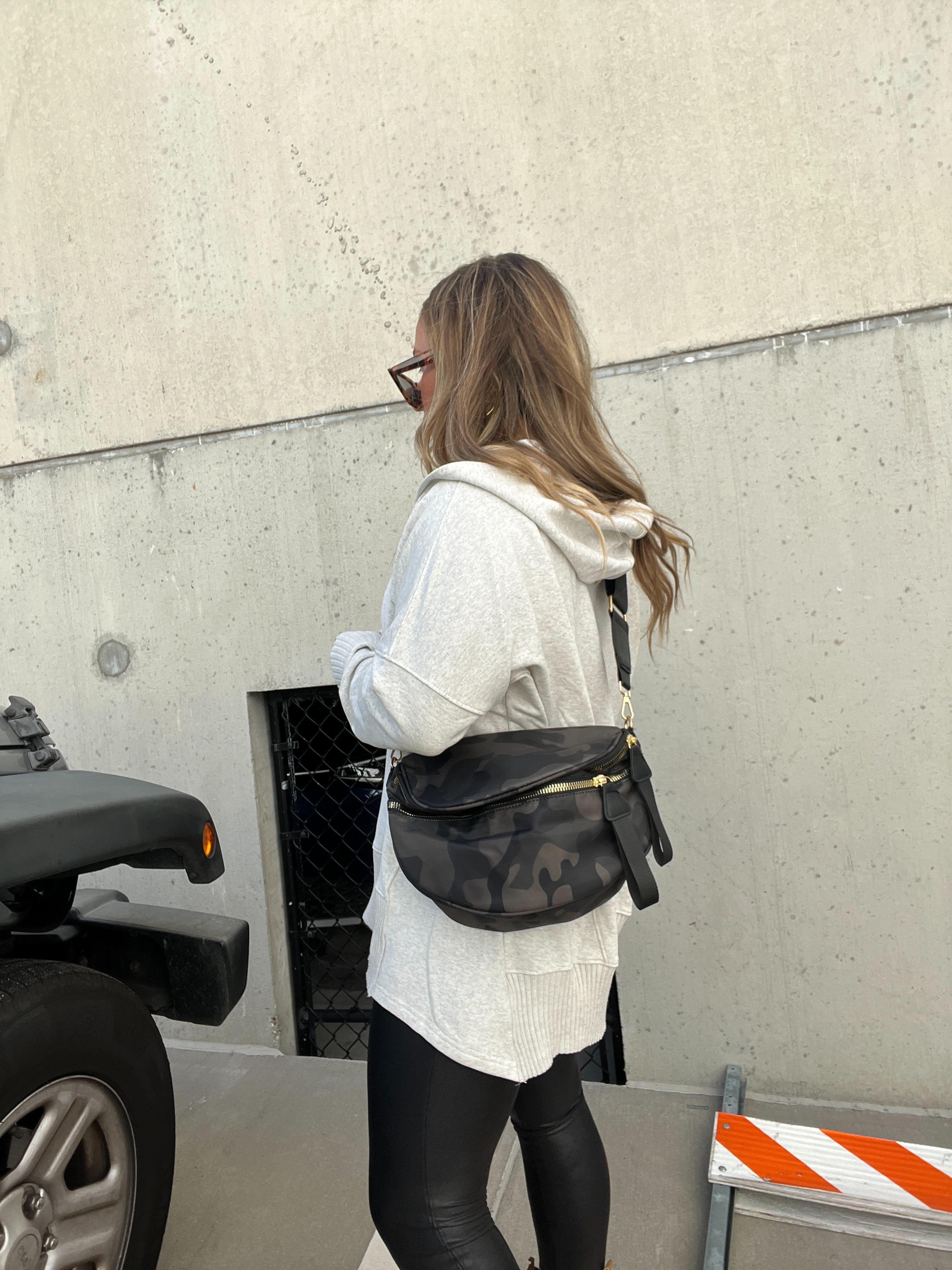 Oversized Camo Belt Bag