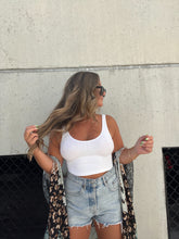 Load image into Gallery viewer, NOT YOUR BASIC FAUX CORSET TANK WHITE
