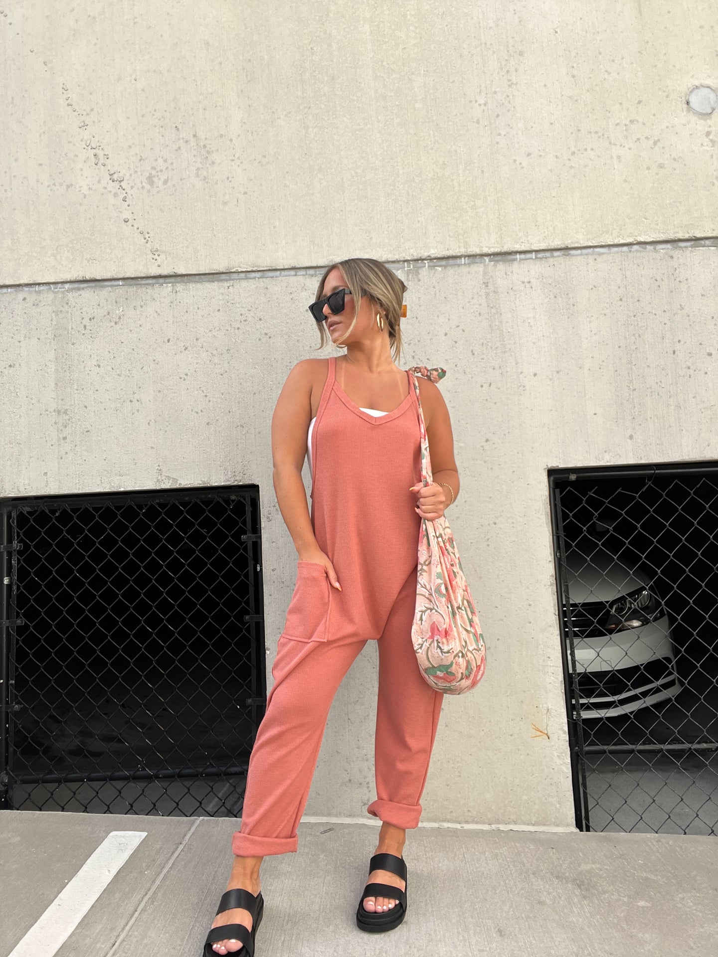 RUST RELAXED FIT JUMPSUIT