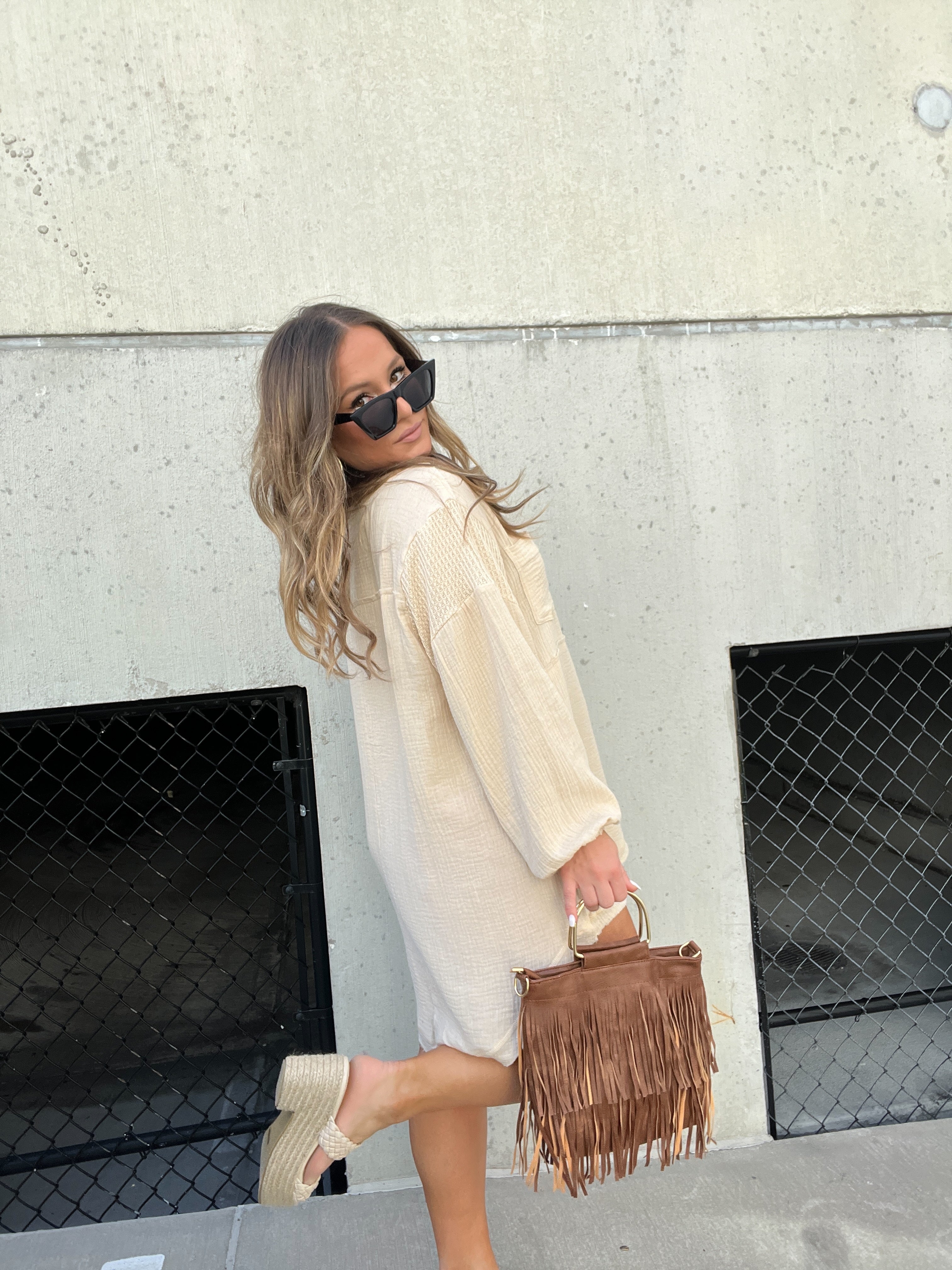 Everett Raffia Platform Wedges Cream