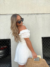 Load image into Gallery viewer, READY FOR YOU EYELASH DRESS WHITE
