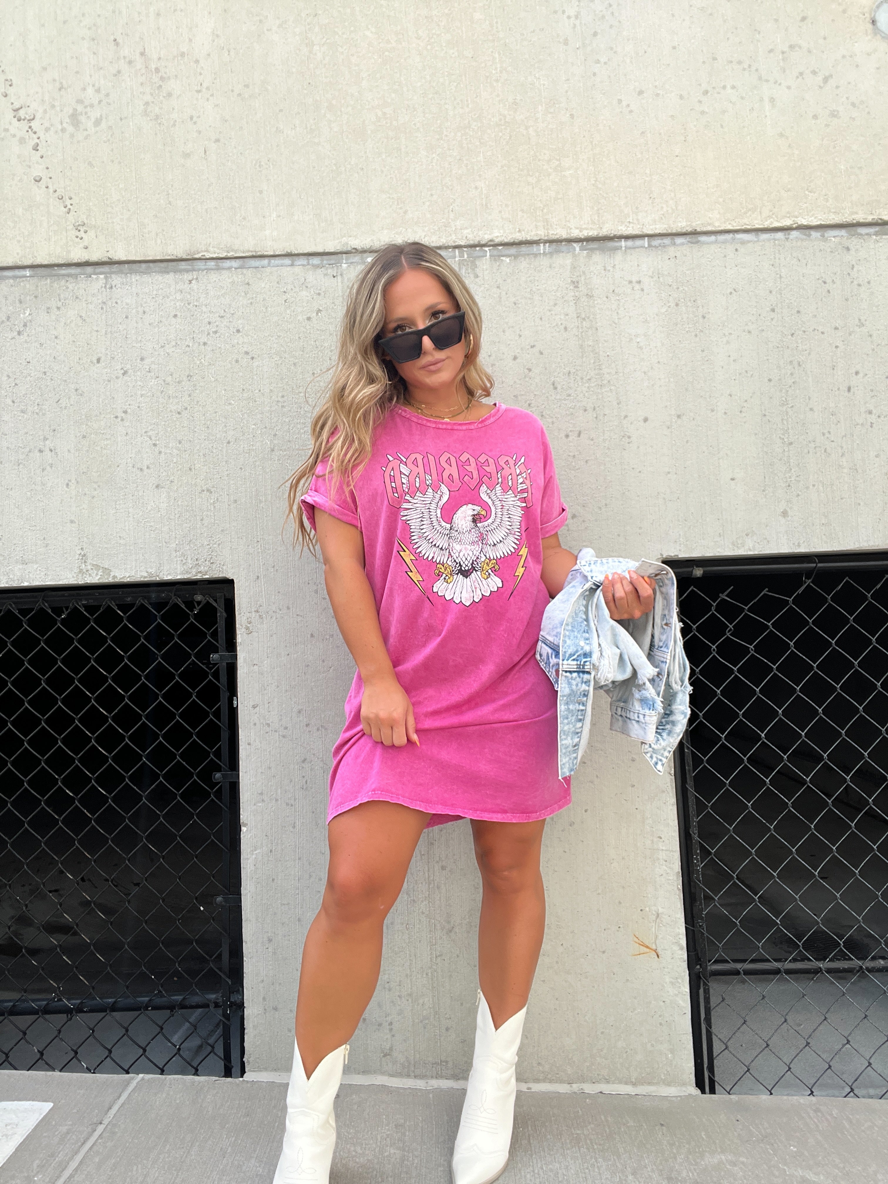 Mineral Magenta Free Bird Dress